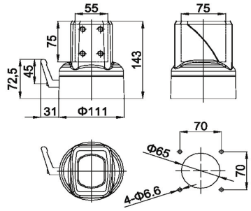 XJ5575机床吊臂箱组件-箱体连接件图纸