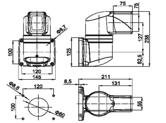 XJ5575机床吊臂箱组件-水平墙座图纸