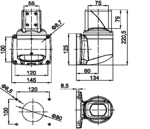 XJ5575机床吊臂箱组件-垂直墙座图纸 XJ5575机床吊臂箱组件-垂直墙座图纸