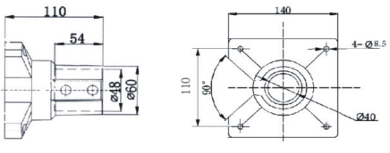 XJ50悬臂电控箱组件-旋转底座/固定底座设计图纸