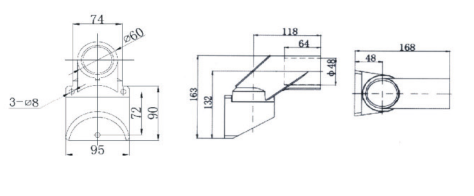 XJ50悬臂电控箱组件-墙座-圆设计图纸