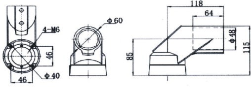 XJ50悬臂电控箱组件-箱体连接件B-圆设计图纸