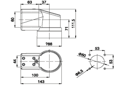 XJ4460悬臂箱配件-90度箱体连接件设计图纸