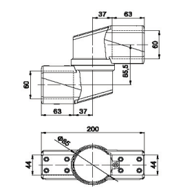XJ4460悬臂箱配件-中间连接件设计图纸