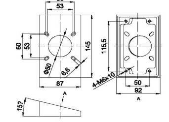  XJ4460悬臂箱配件-15度斜面连接件设计图纸